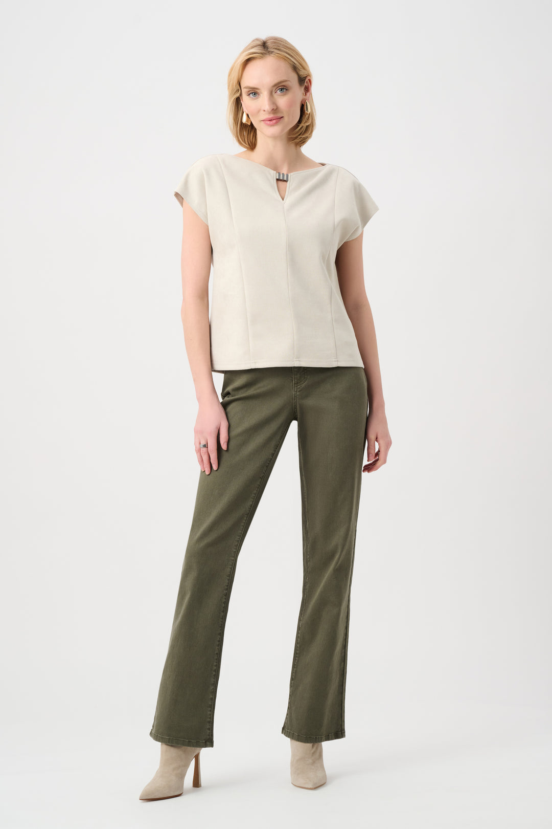 Scuba Suede Drop Shoulder Boxy Top Style 263225