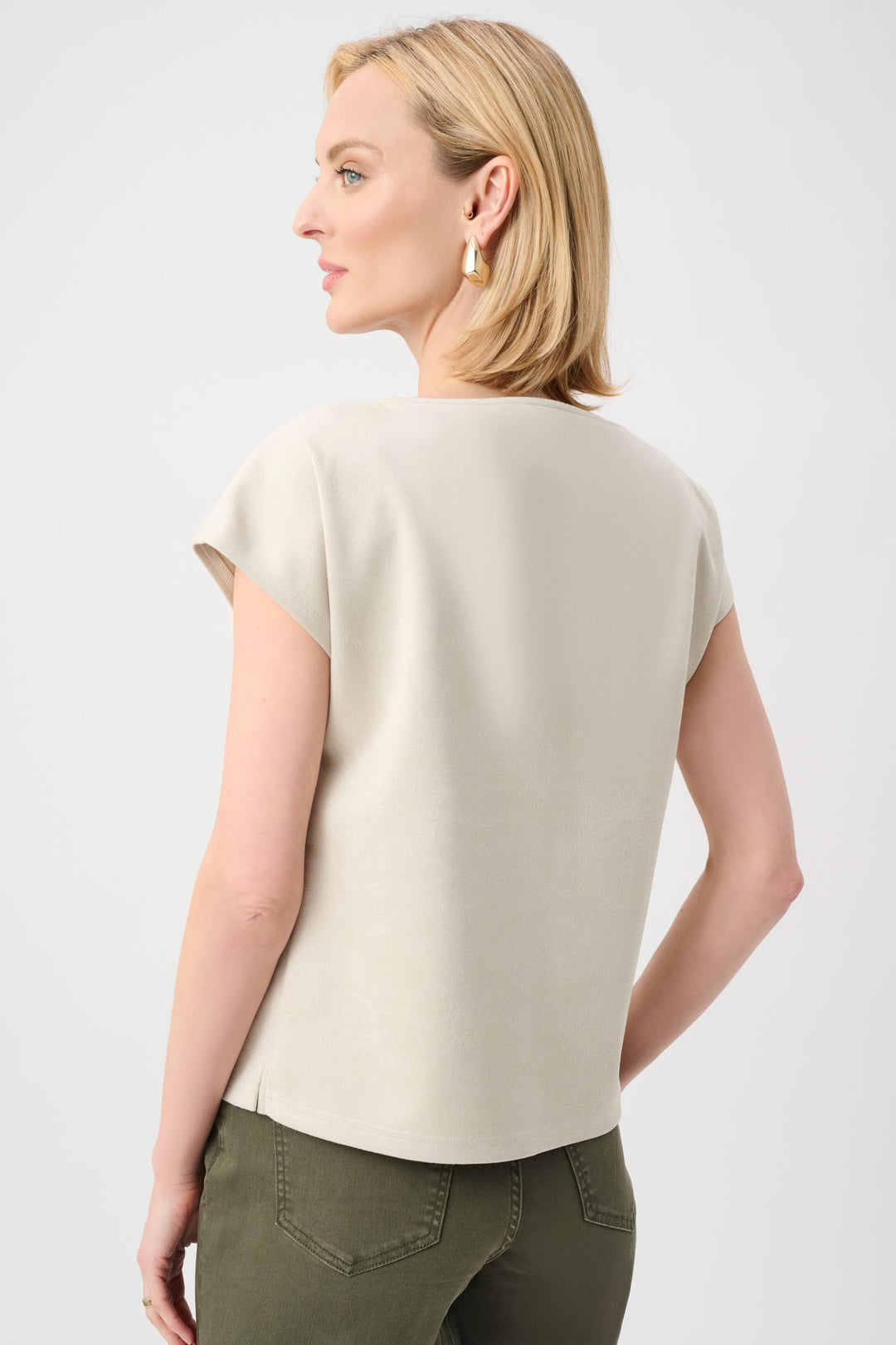 Scuba Suede Drop Shoulder Boxy Top Style 263225