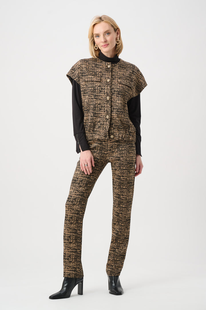 Abstract Jacquard Knit Pull-On Pants Style 263227