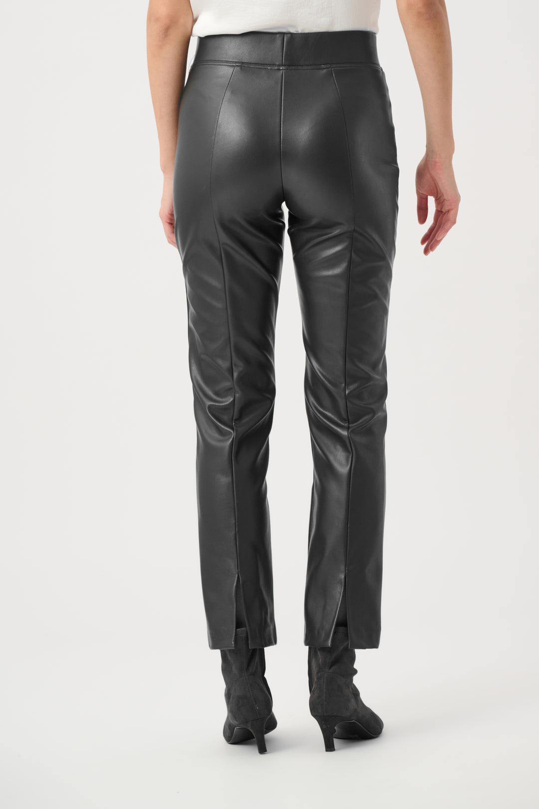 Bonded Leatherette Straight Pull-On Pants Style 263232