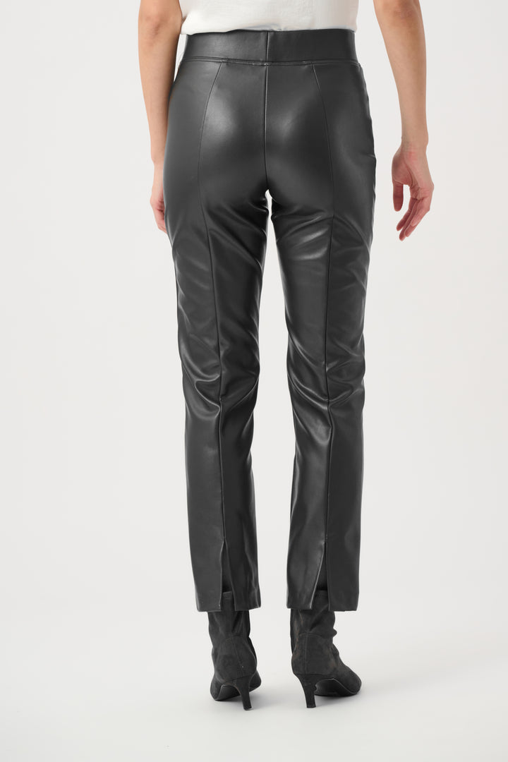Bonded Leatherette Straight Pull-On Pants Style 263232