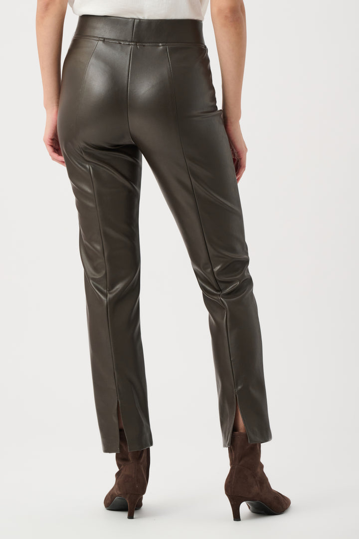 Bonded Leatherette Straight Pull-On Pants Style 263232