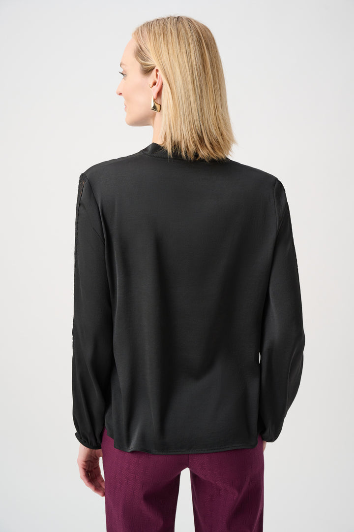 Recycled Satin Straight Top With Lace Style 263233