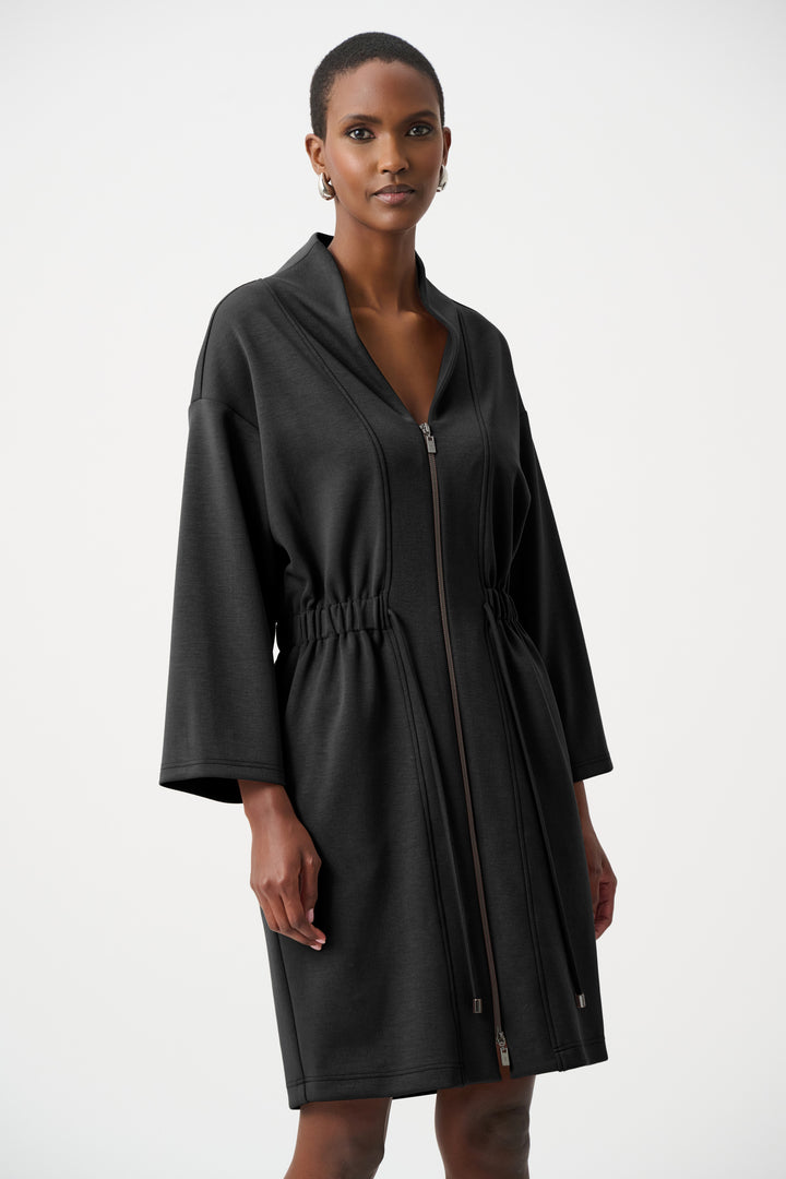 Scuba Jersey Dress With Front Zipper Style 263605