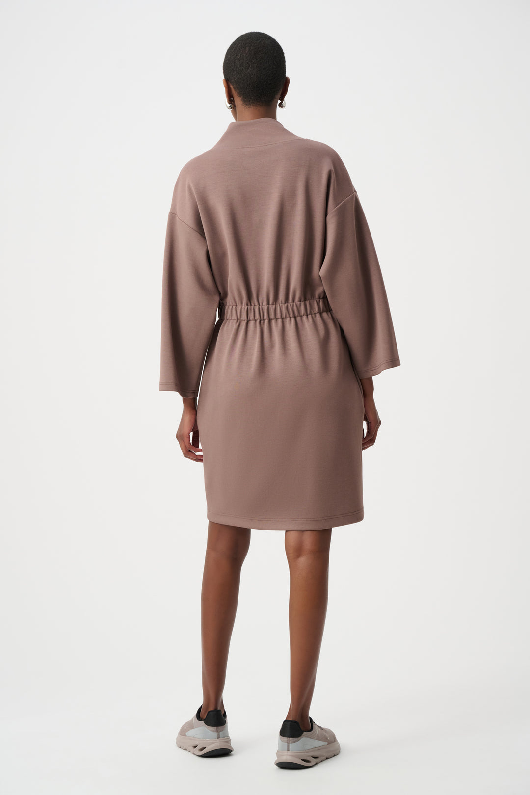 Scuba Jersey Dress With Front Zipper Style 263605