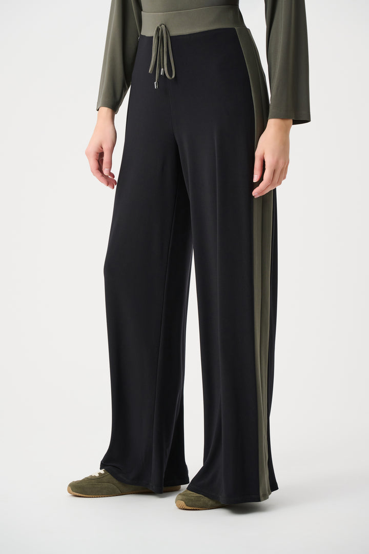 Silky Knit Color Block Wide Leg Pull-On Pant Style 263607