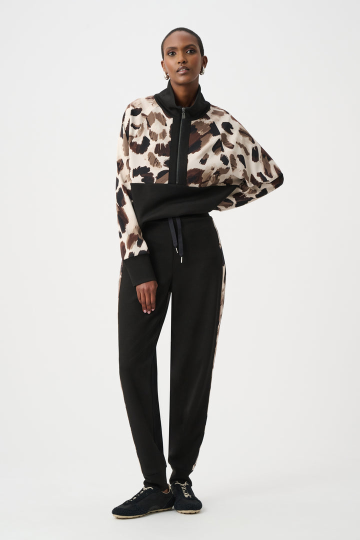 Scuba Jersey Animal trimmed Jogger Pants Style 263608