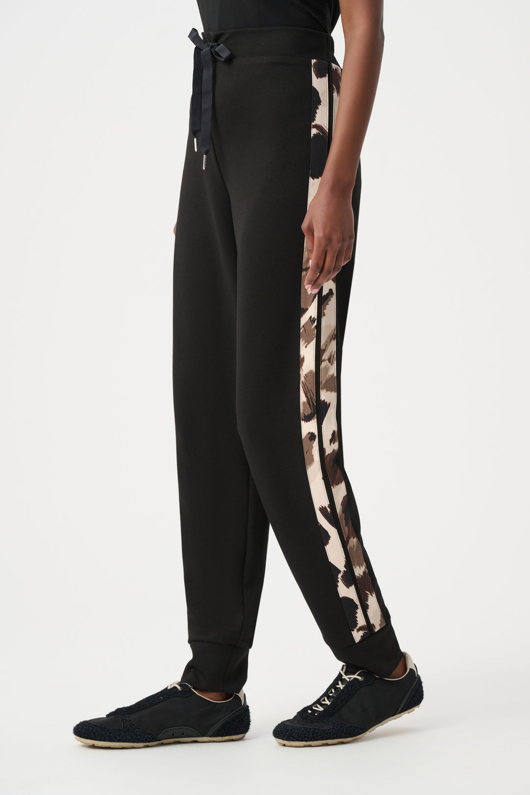 Scuba Jersey Animal trimmed Jogger Pants Style 263608