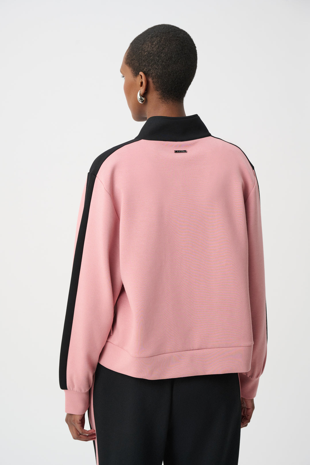 Scuba Jersey Color Block Funnel-Neck Jacket Style 263621