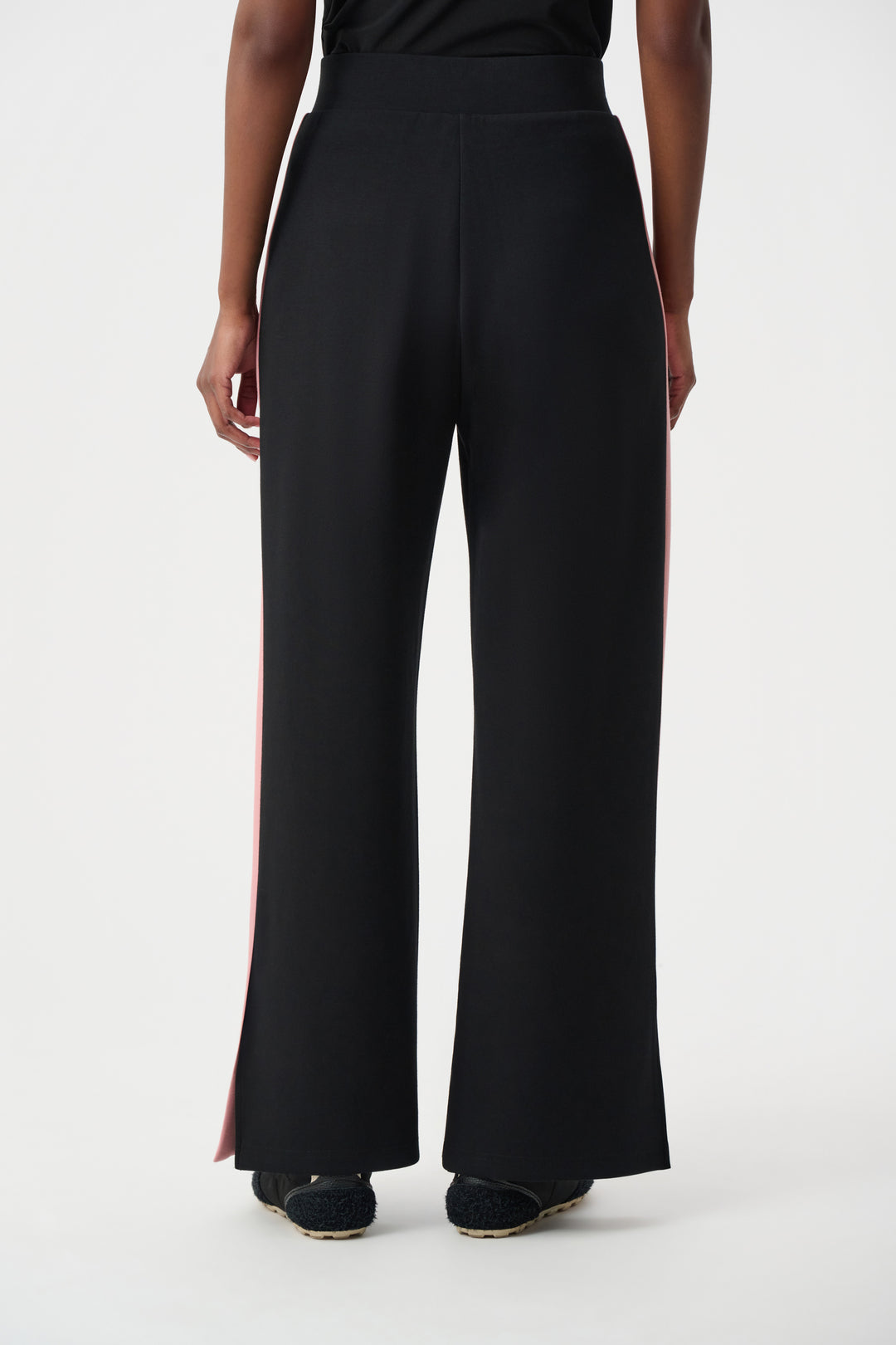 Scuba Jersey Color Block Wide Leg Pants Style 263622