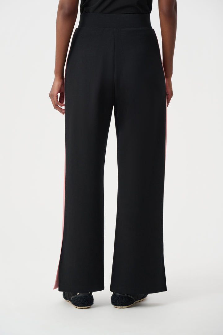 Scuba Jersey Color Block Wide Leg Pants Style 263622