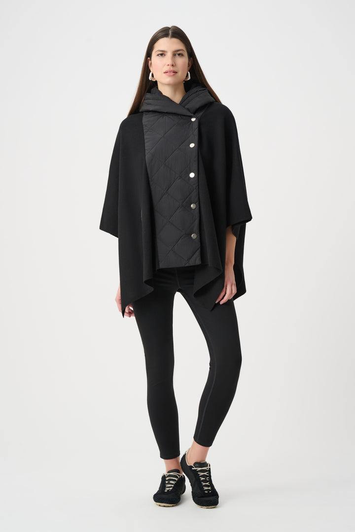 Sweater Knit Quilted Poncho Jacket Style 263627