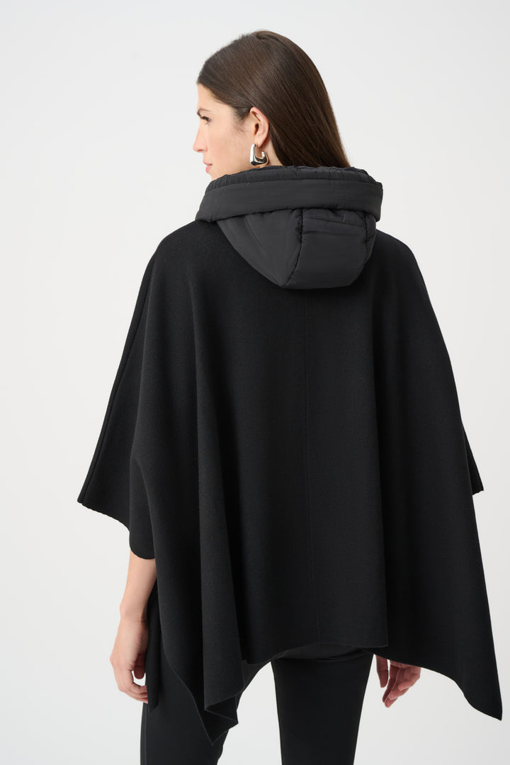 Sweater Knit Quilted Poncho Jacket Style 263627