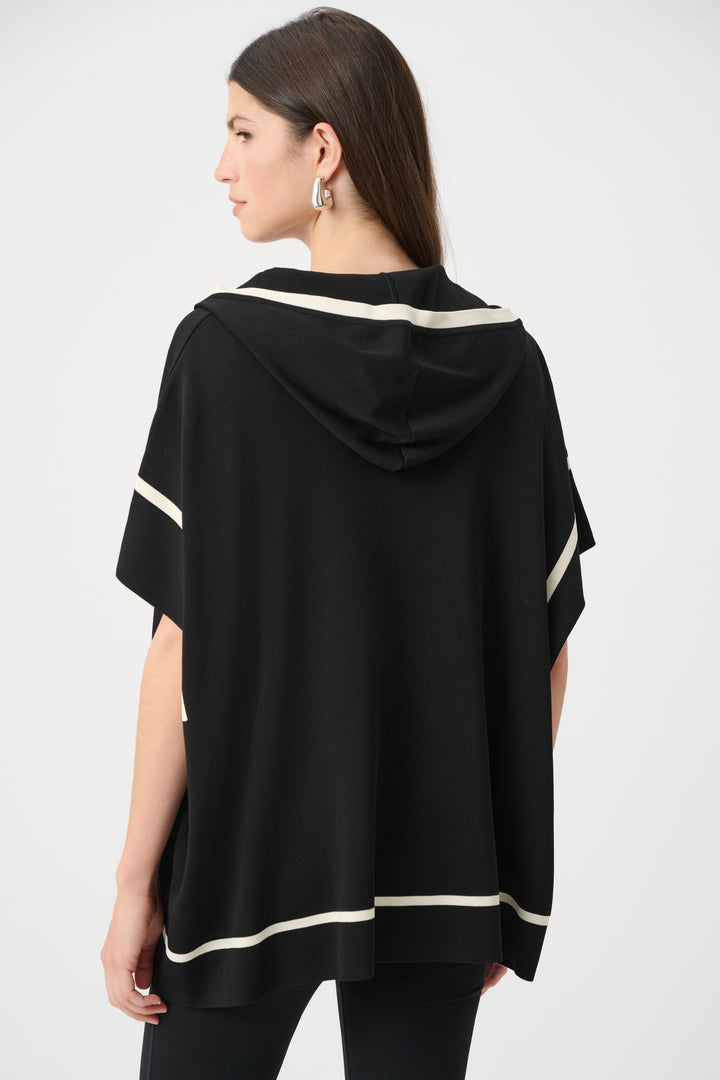 Dry Viscose Hooded Boxy Jacket Style 263639