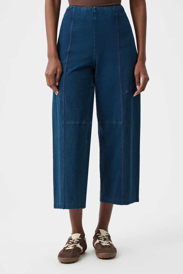 Knit Denim Culotte Pull-On Pants Style 263642