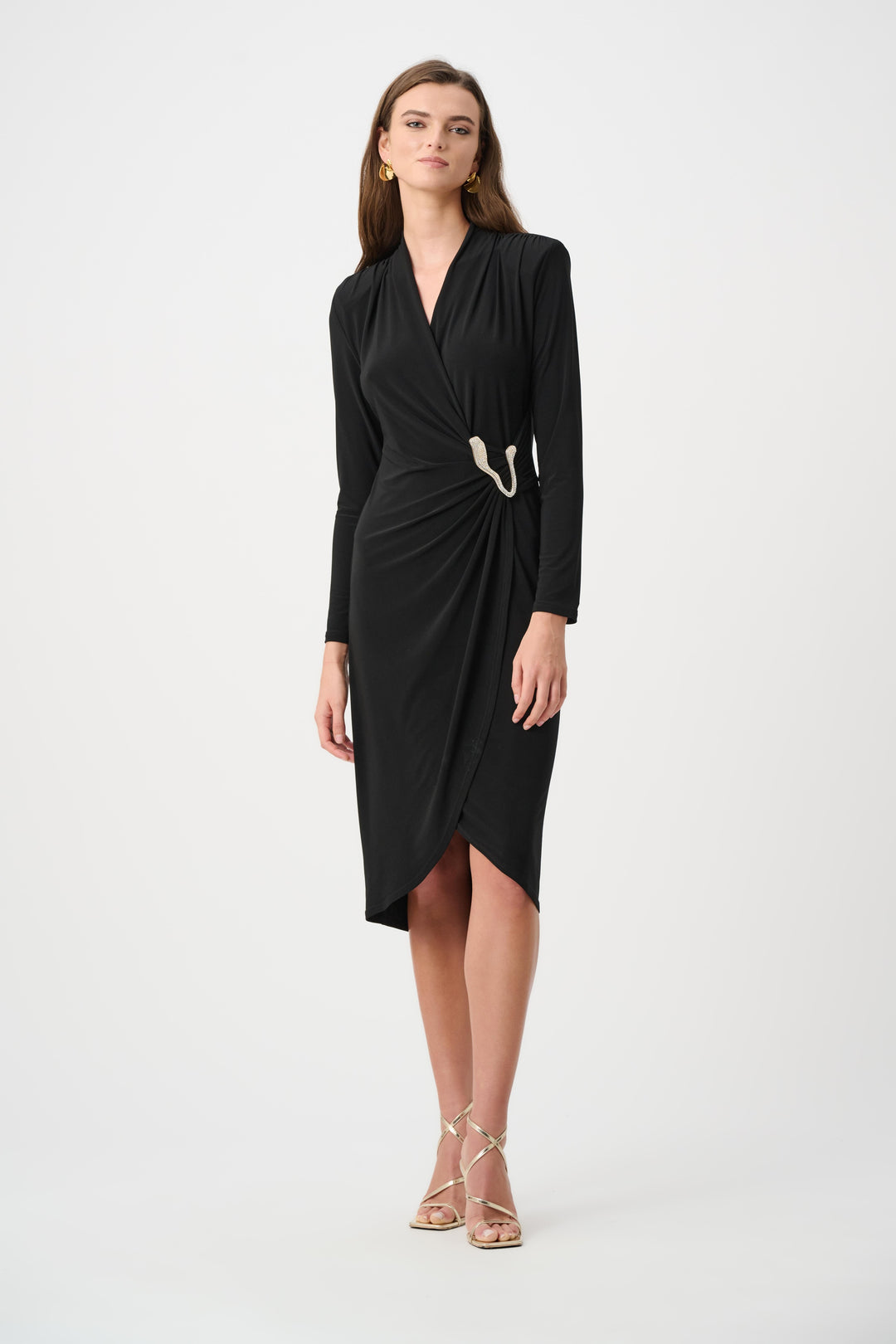 Silky Knit Sheath Wrap Dress Style 263709