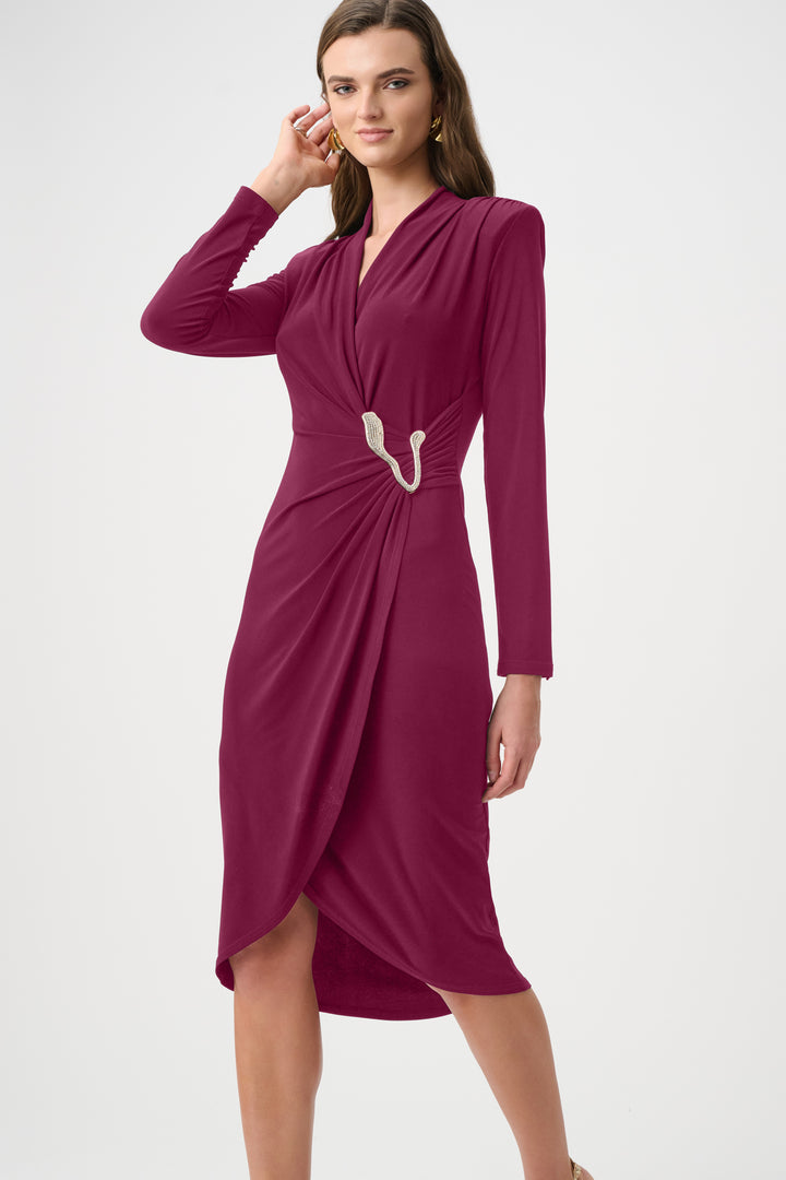 Silky Knit Sheath Wrap Dress Style 263709