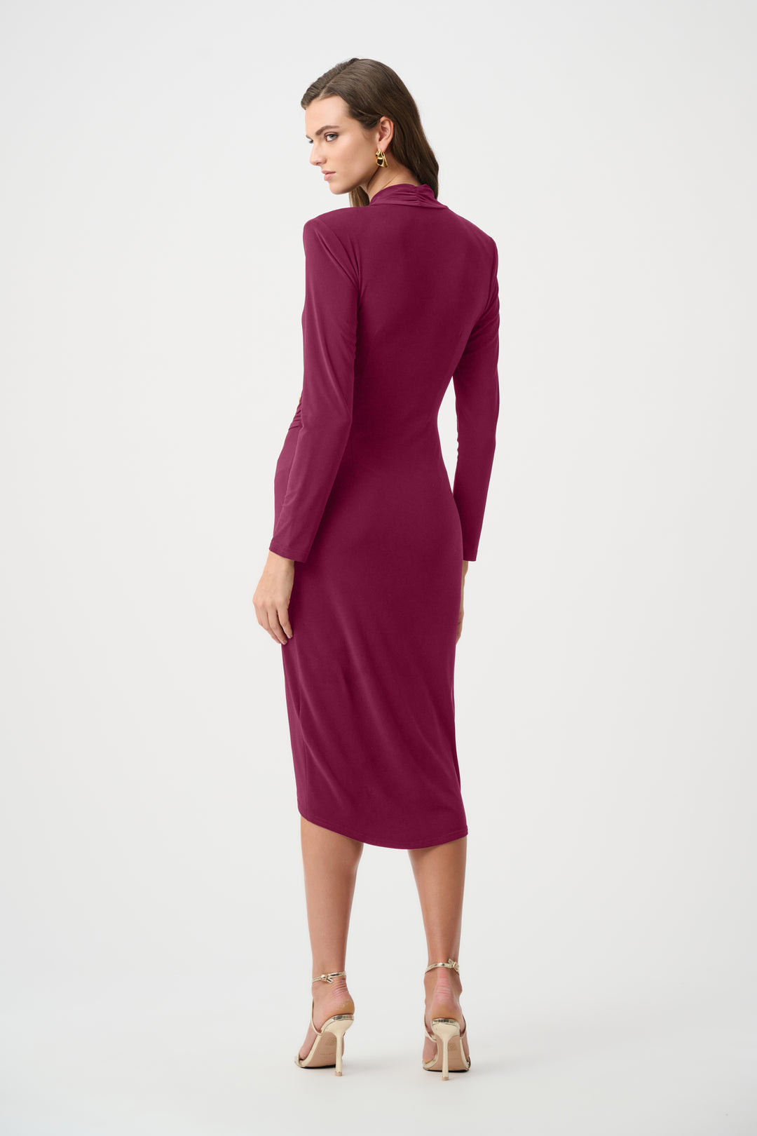 Silky Knit Sheath Wrap Dress Style 263709