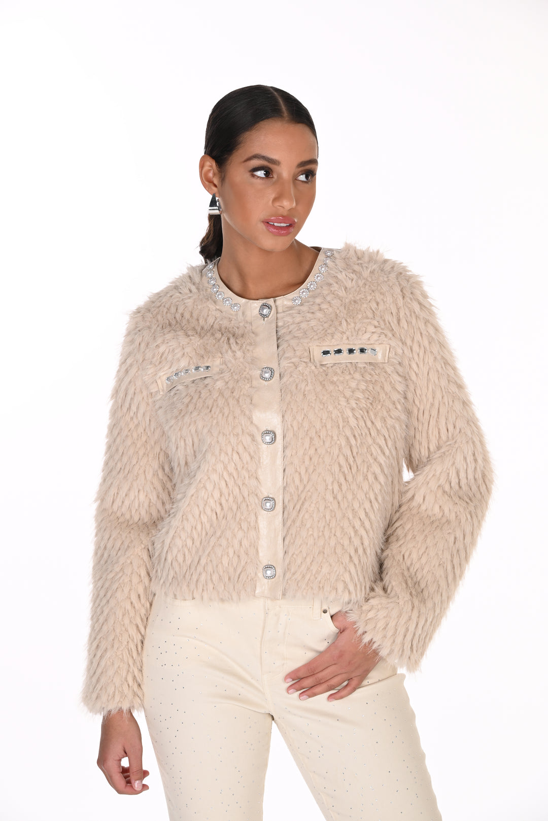 Frank Lyman Faux Fur Jacket 263709