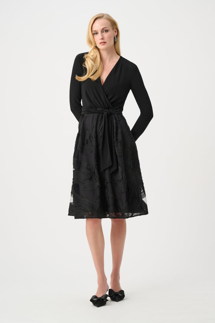 Silky Knit and Novelty Fit and Flare Dress Style 263719