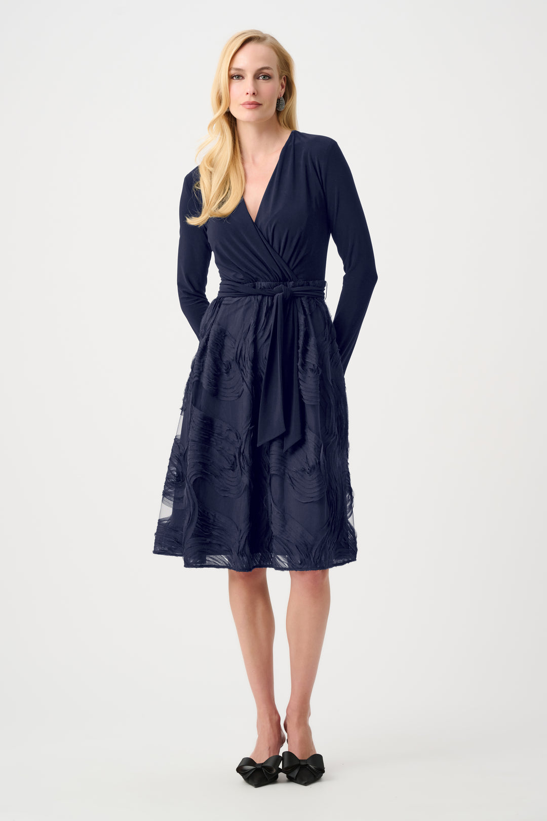 Silky Knit and Novelty Fit and Flare Dress Style 263719