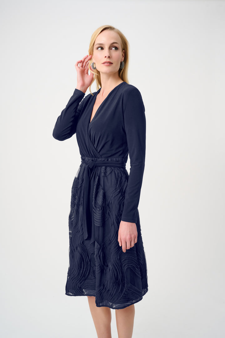 Silky Knit and Novelty Fit and Flare Dress Style 263719