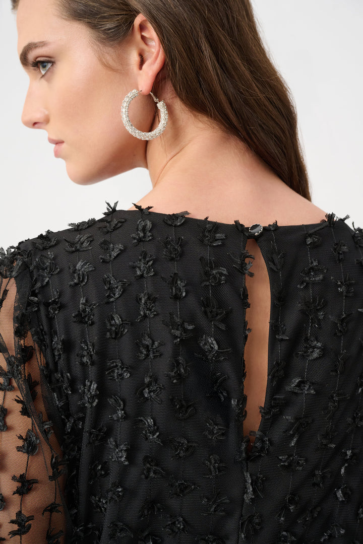 Silky Knit and Sheer Novelty Wide Leg Jumpsuit Style 263723