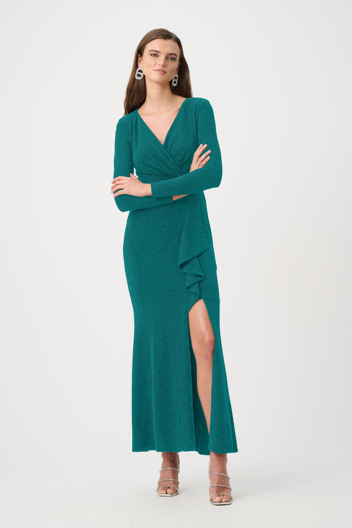 Sparkle Knit Wrap Gown Style 263735