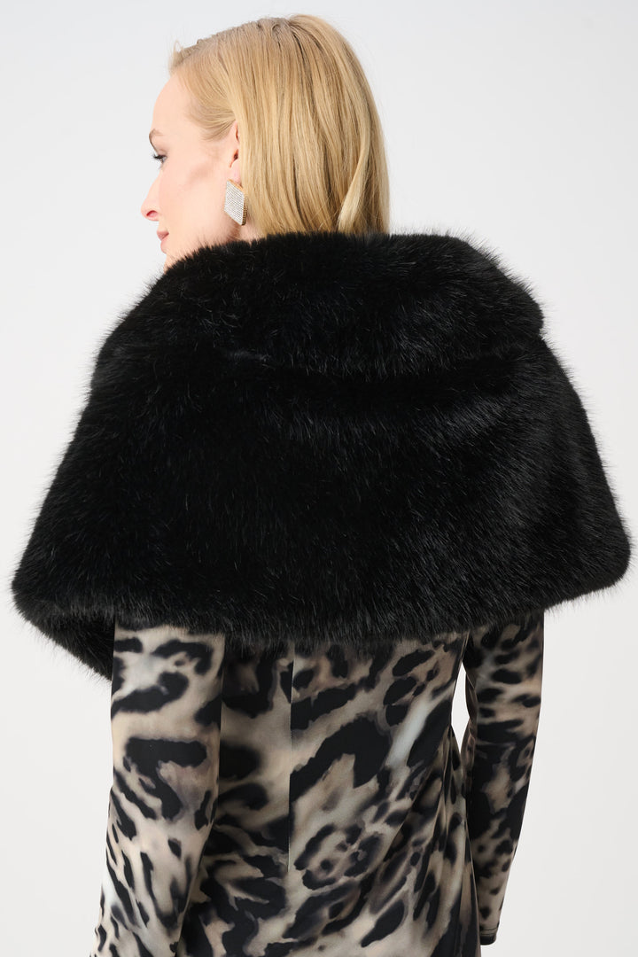 Faux Fur Shawl Collar Stole Style 263740