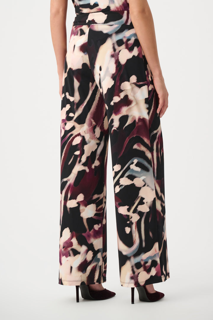 Silky Knit Abstract Print Wide Leg Pants Style 263749