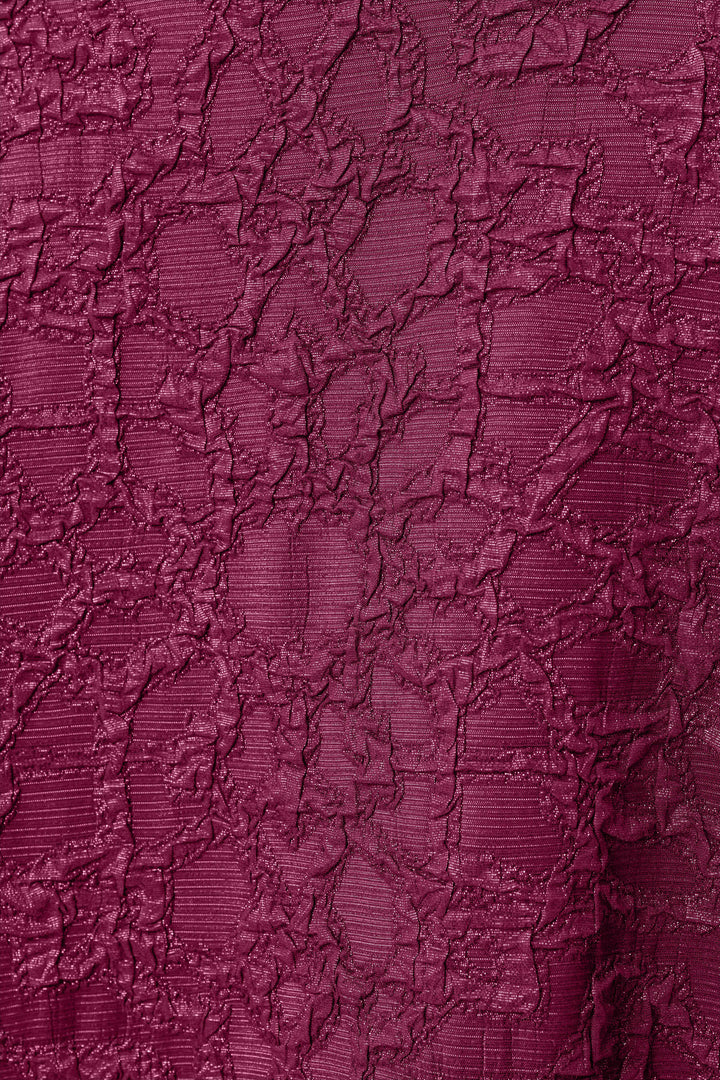 Lurex Textured Jacquard Lapel-Collar Trapeze Jacket Style 263761