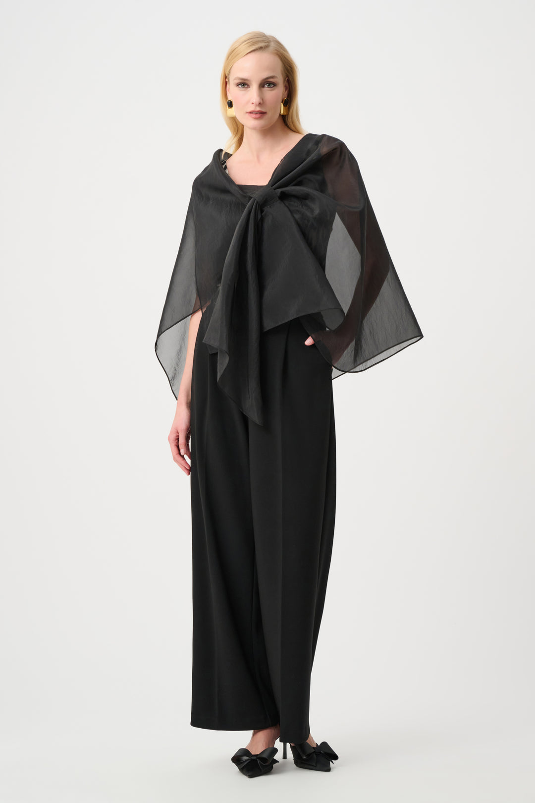 Draped Organza Asymmetric Cover-Up Style 263765