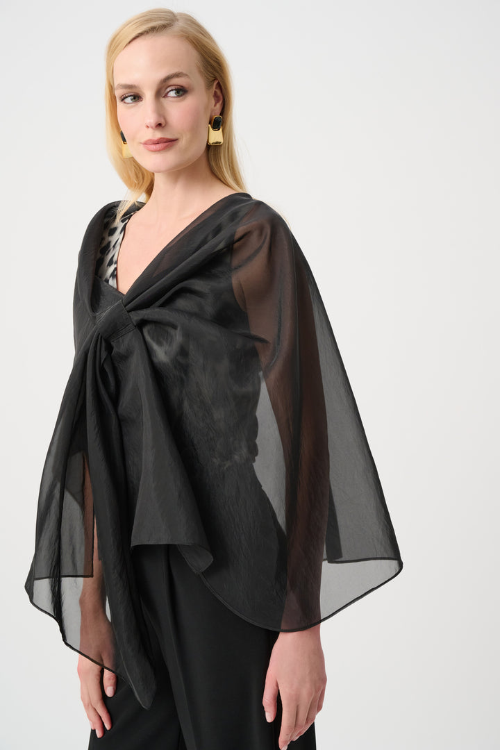 Draped Organza Asymmetric Cover-Up Style 263765