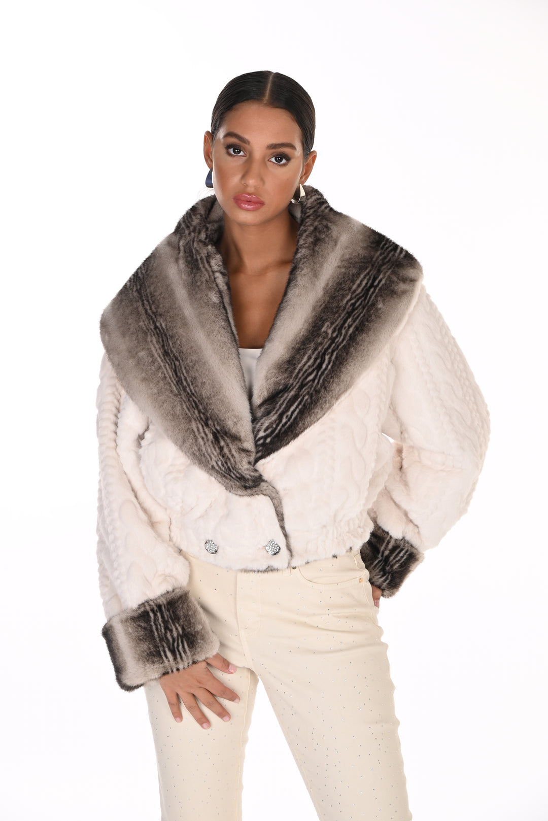 Frank Lyman Faux Fur Jacket 263799