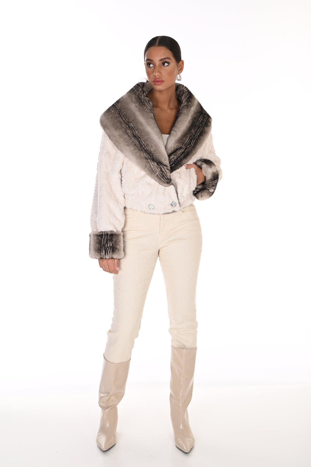Frank Lyman Faux Fur Jacket 263799