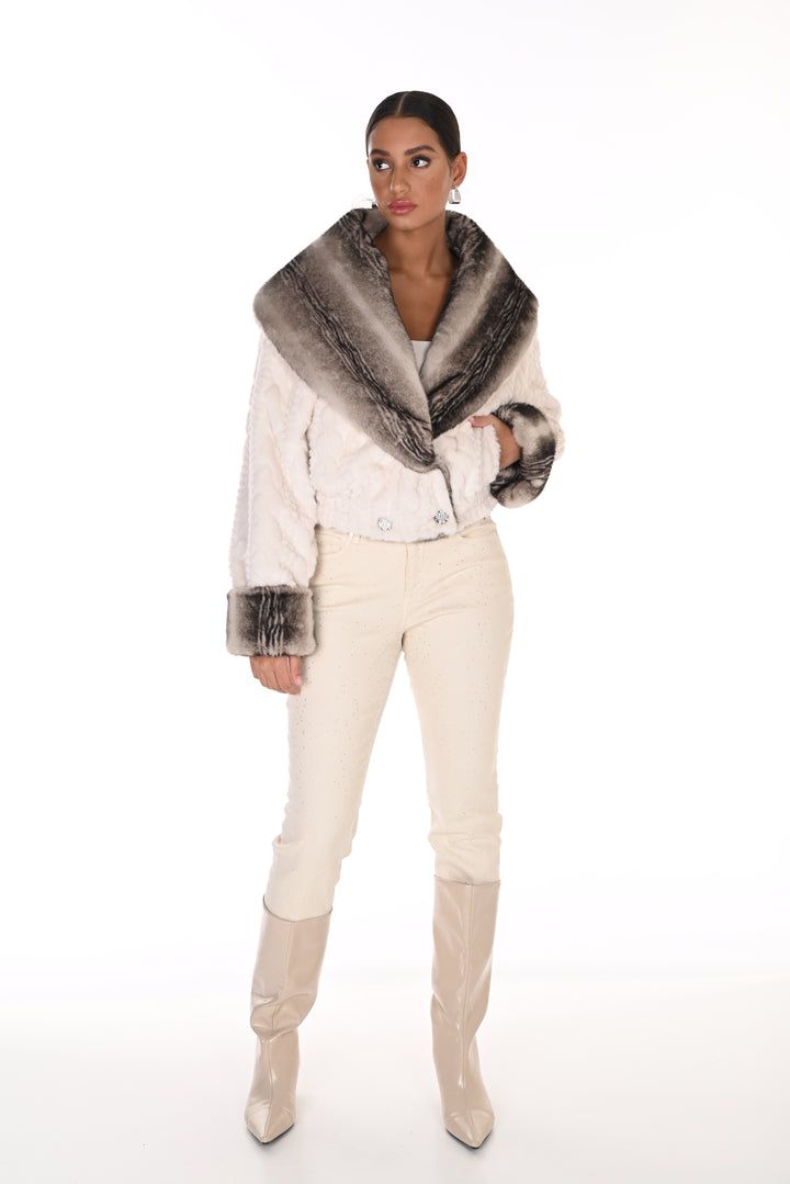 Frank Lyman Faux Fur Jacket 263799