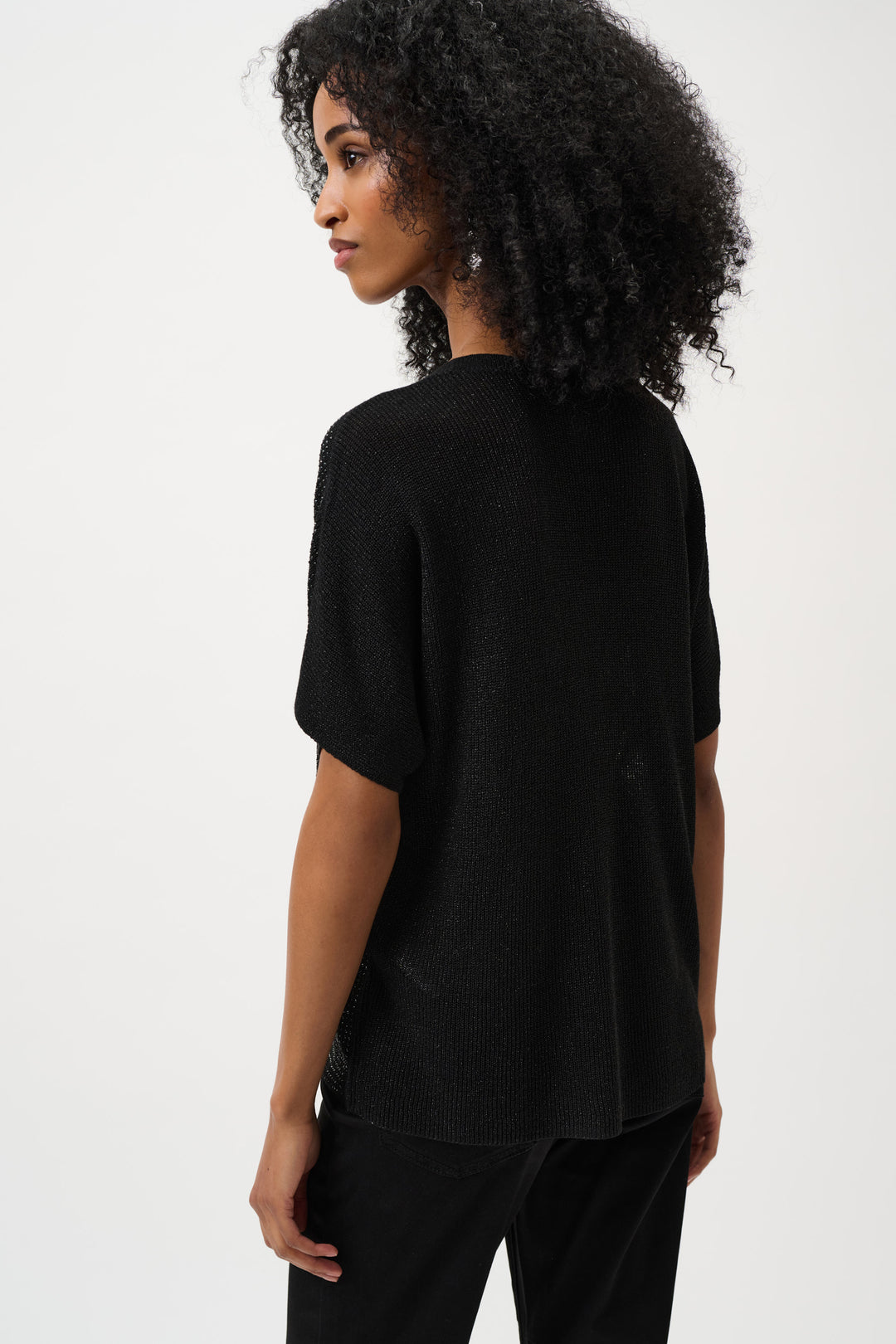 Metallic Knitted T-shirt with Rhinestones - Core Colours 263900
