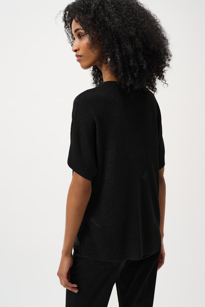 Metallic Knitted T-shirt with Rhinestones - Core Colours 263900