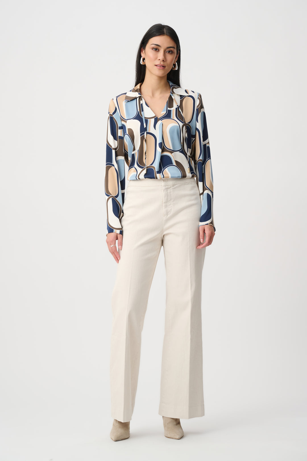 Chloe Stretch Denim High-Rise Wide Leg Jeans Style 263902