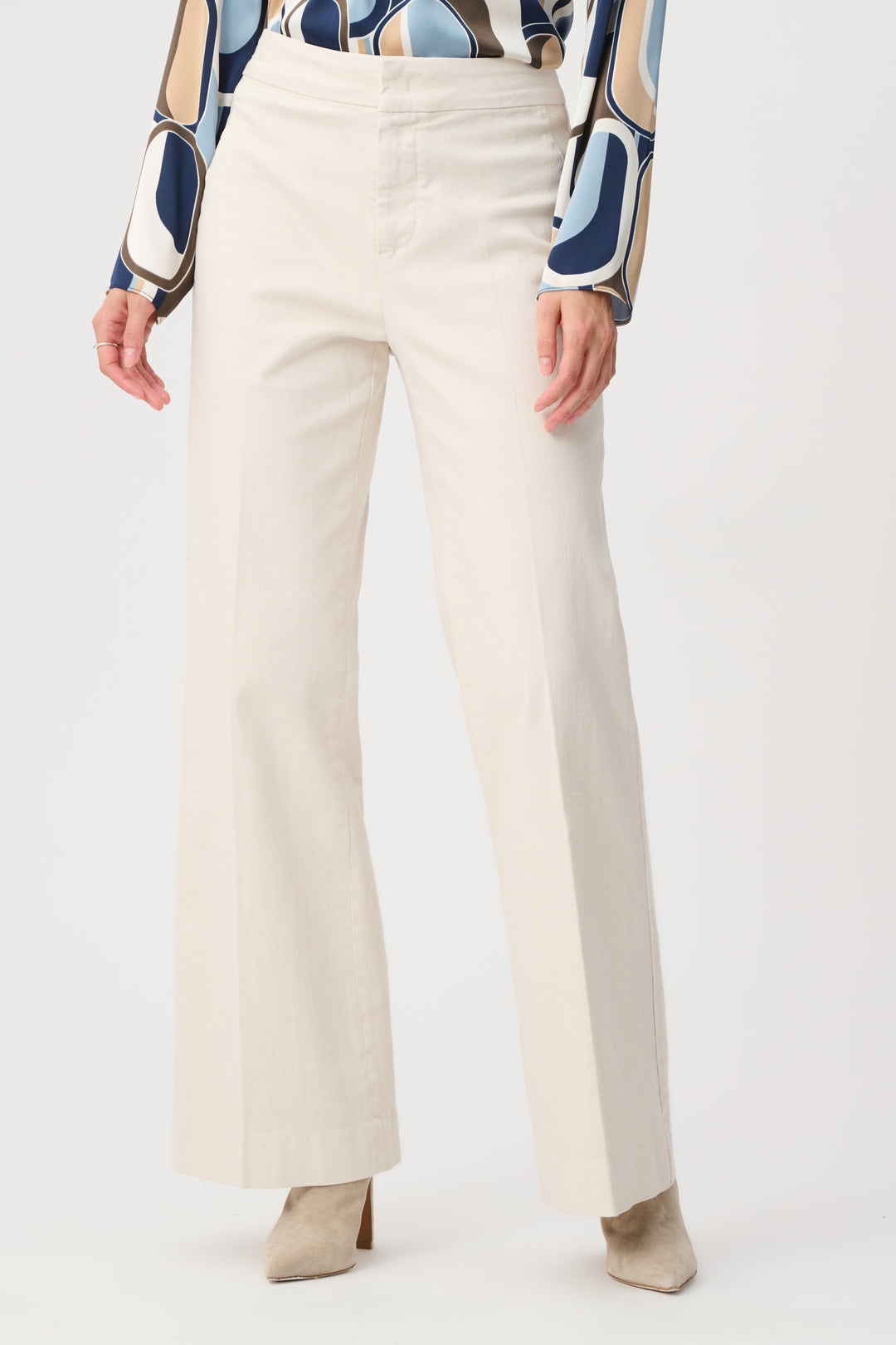 Chloe Stretch Denim High-Rise Wide Leg Jeans Style 263902