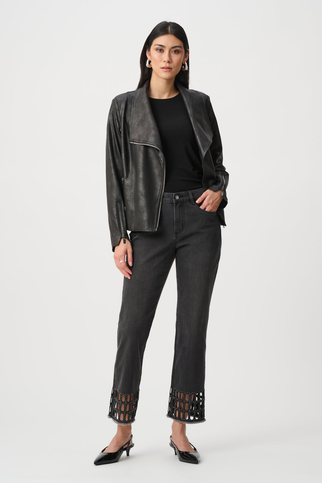 Repreve Denim Straight Classic Jeans With Rhinestone Detail Style 263905