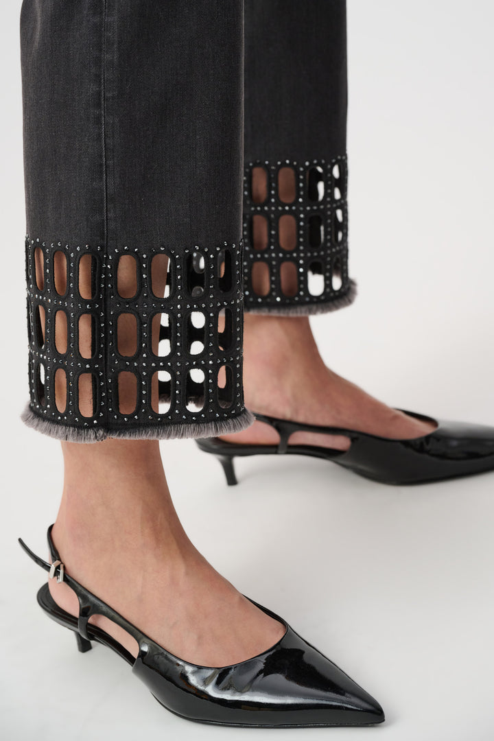 Repreve Denim Straight Classic Jeans With Rhinestone Detail Style 263905