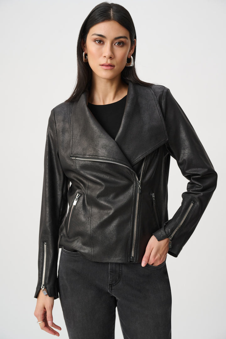Foiled Knit Fitted Jacket Style 263908