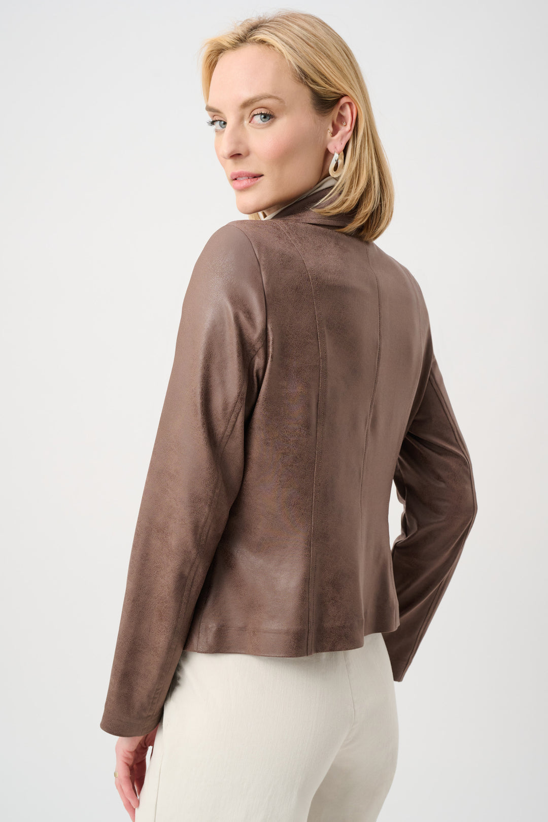 Foiled Knit Fitted Jacket Style 263908