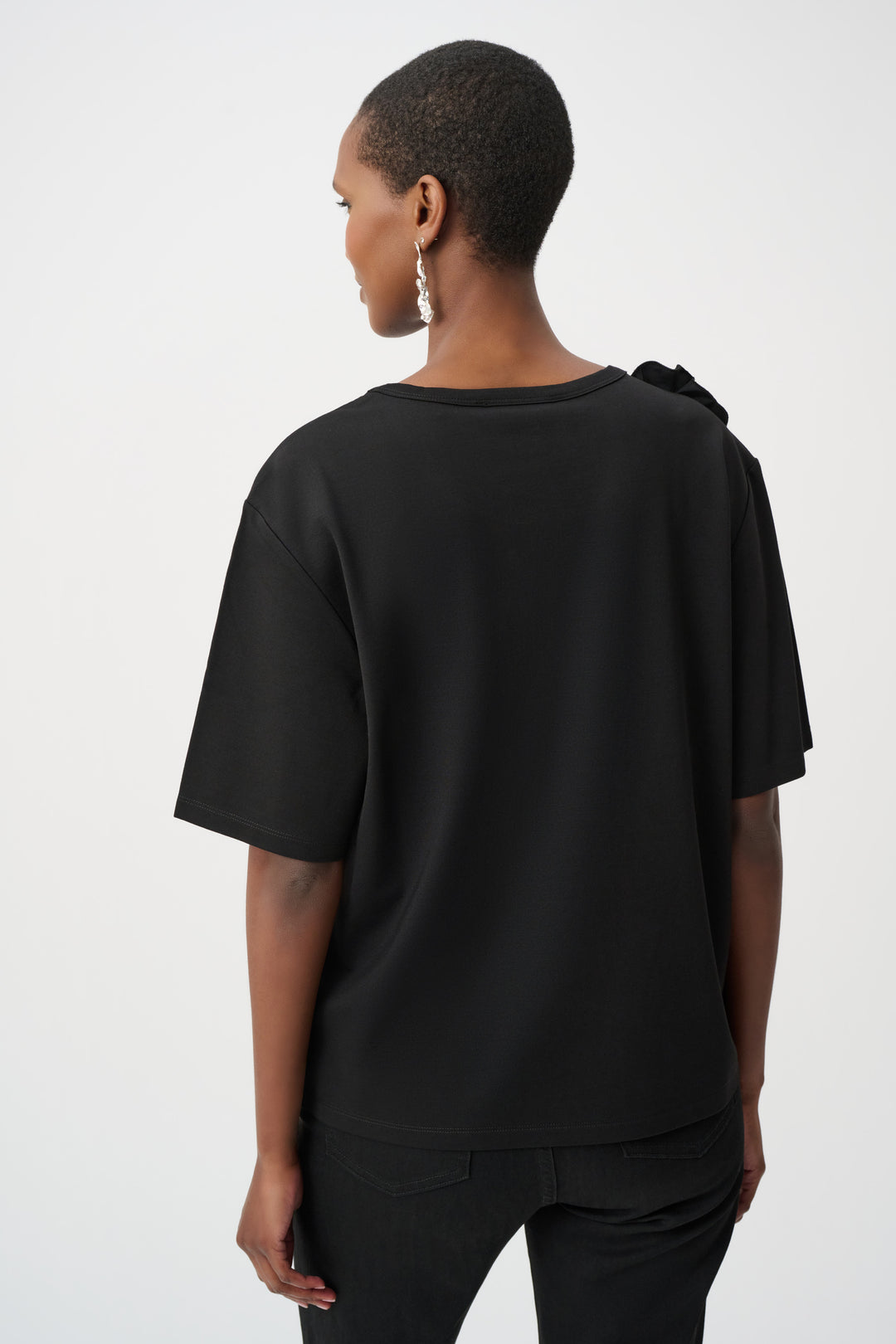 Rayon And Nylon T-Shirt With Memory Flower Detail 263925