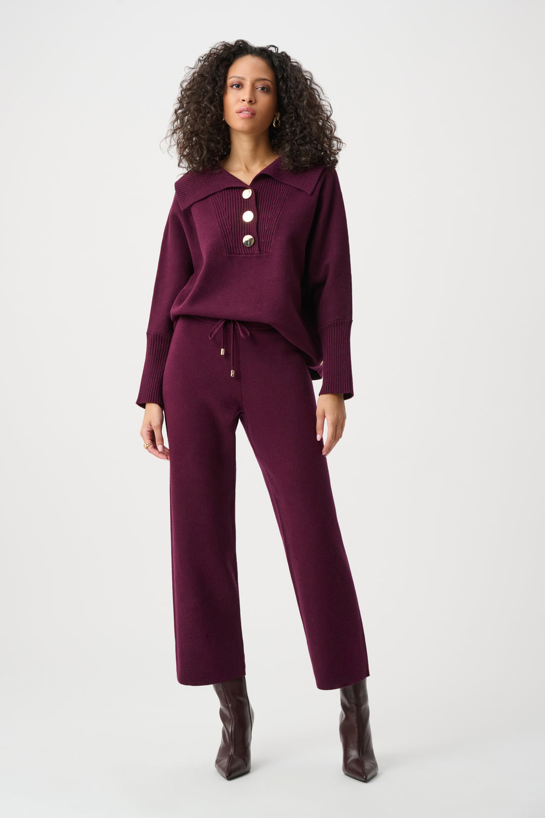 Brushed Viscose And Nylon Knit Pull-On Pants Style 263934