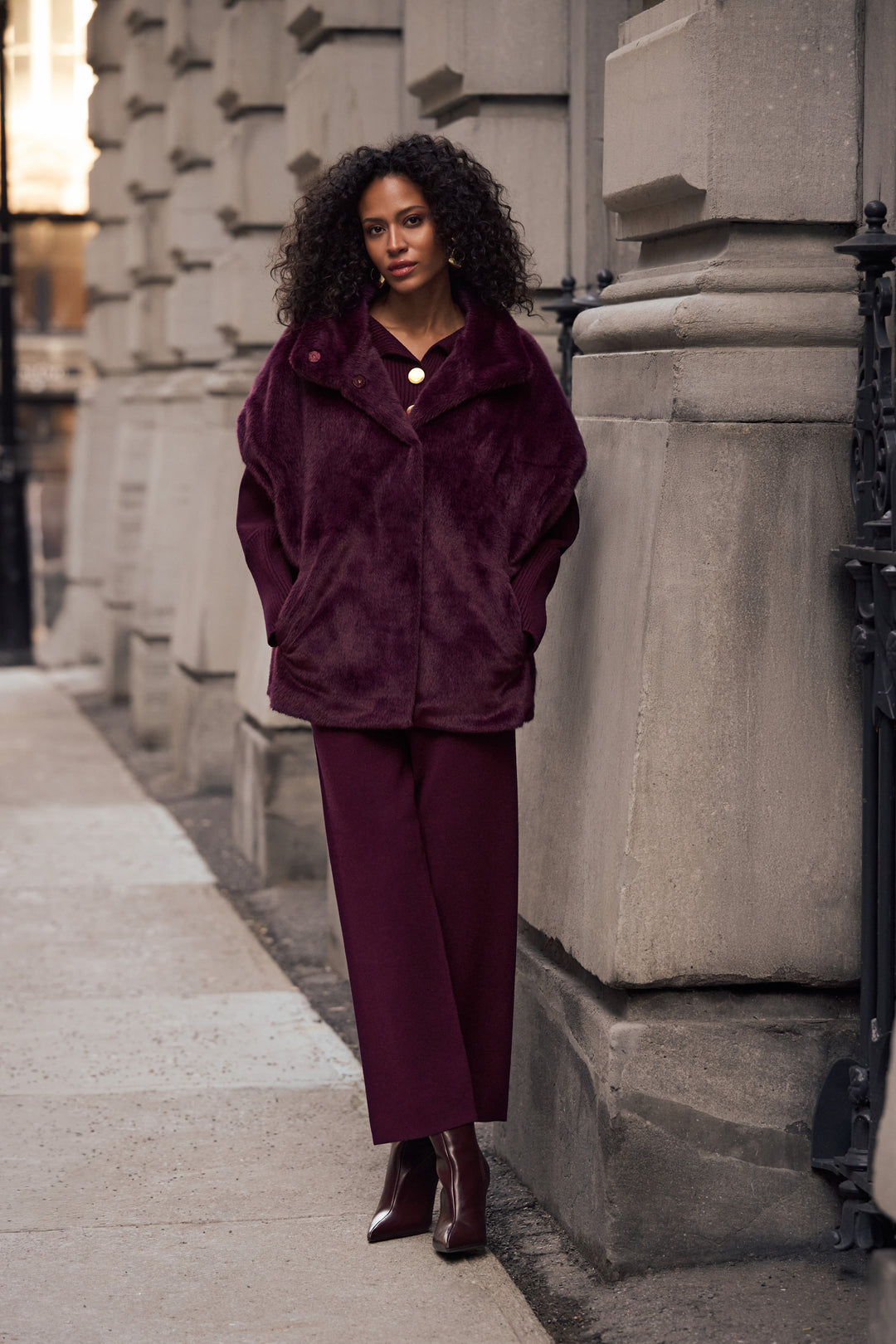 Brushed Viscose And Nylon Knit Pull-On Pants Style 263934