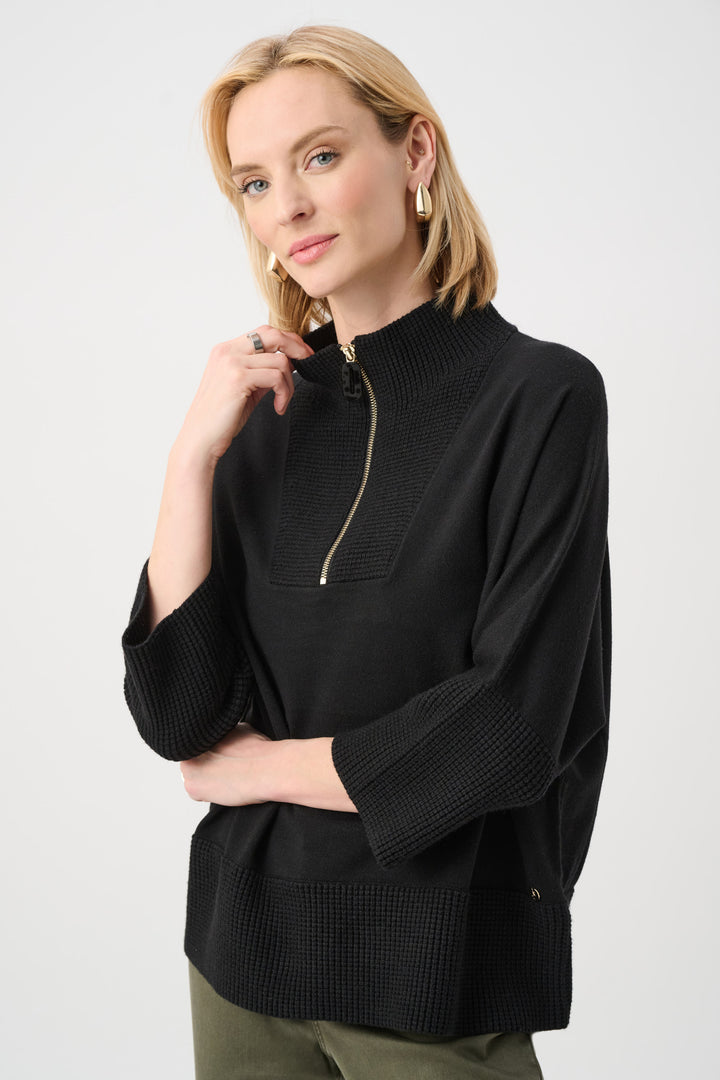 Brushed Viscose And Nylon Funnel-Neck Sweater Style 263937