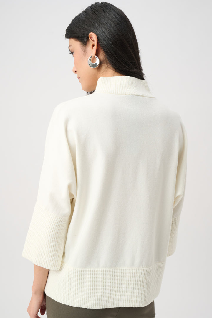 Brushed Viscose And Nylon Funnel-Neck Sweater Style 263937