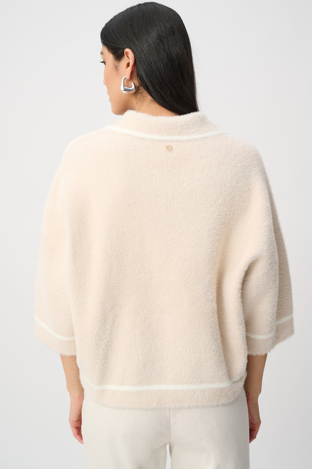 Feather Yarn Knit Boxy Jacket Style 263950